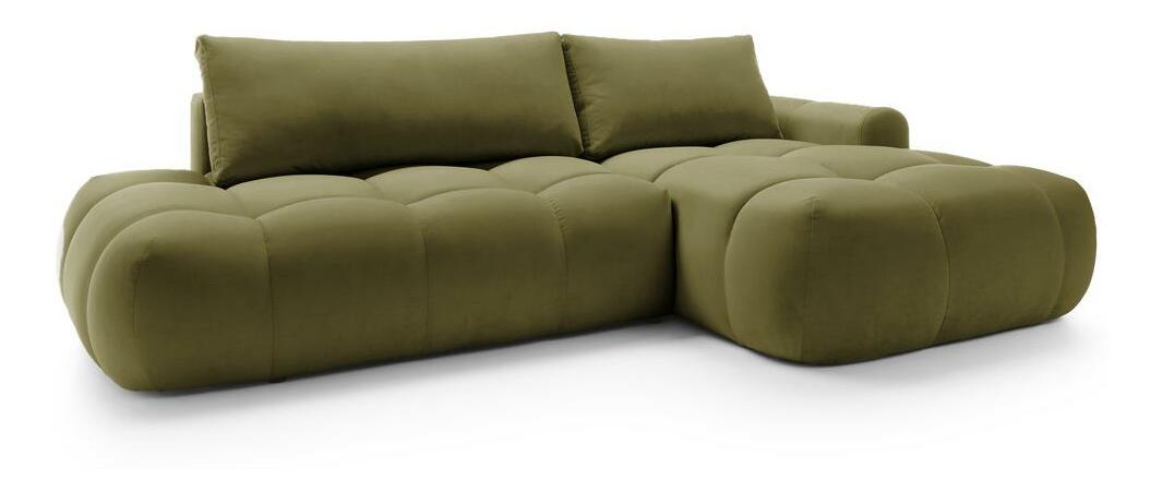 Rohová sedací souprava Ombre (P) (olivová + černá)