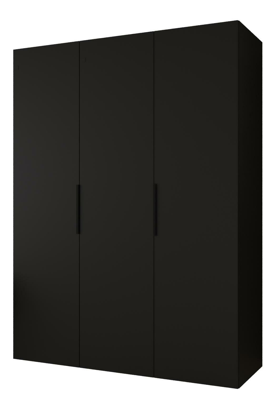 Šatní skříň 150 cm Mirabella 1 (černá + černá)