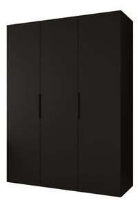 Šatní skříň 150 cm Mirabella 1 (černá + černá)
