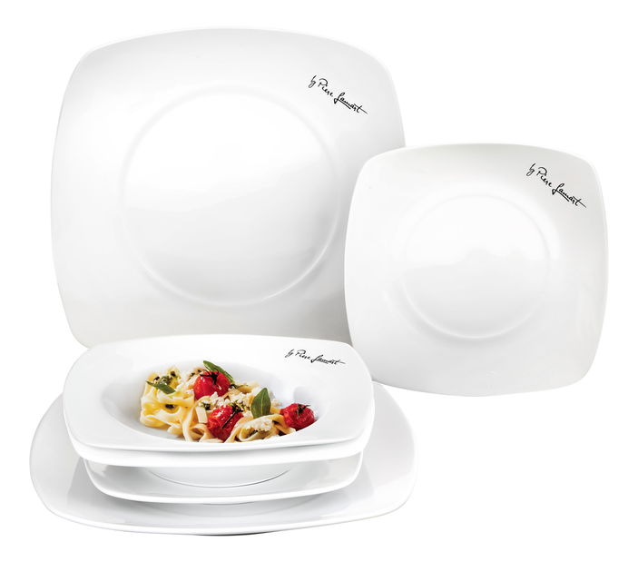 Talíře Lamart Dine čtvercoé (bílá) (6ks)