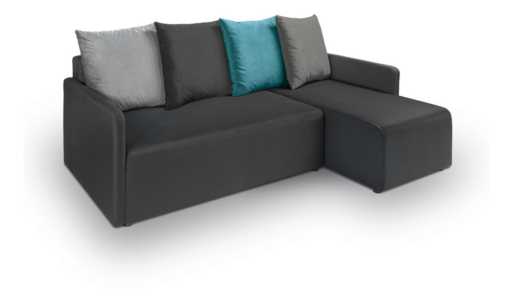 Rohová sedací souprava BRW Dany II Lux 3DL.URC (černá) (P)