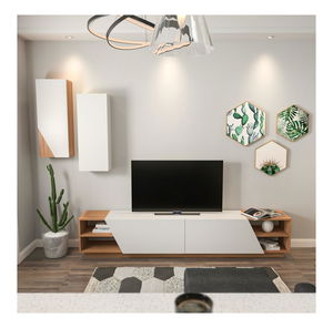 Obývací stěna Ziva 2 (bílá + teak)