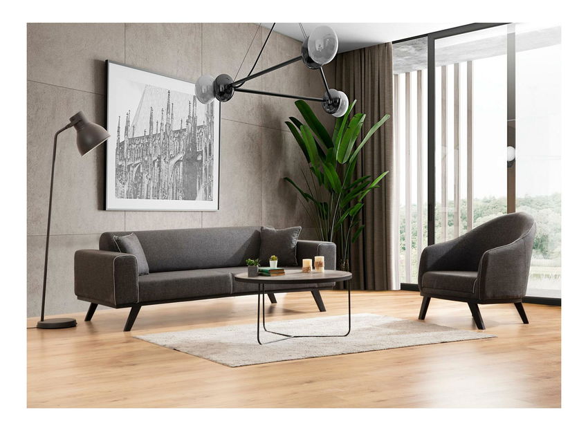 Křeslo Leanardi (antracit + černá)