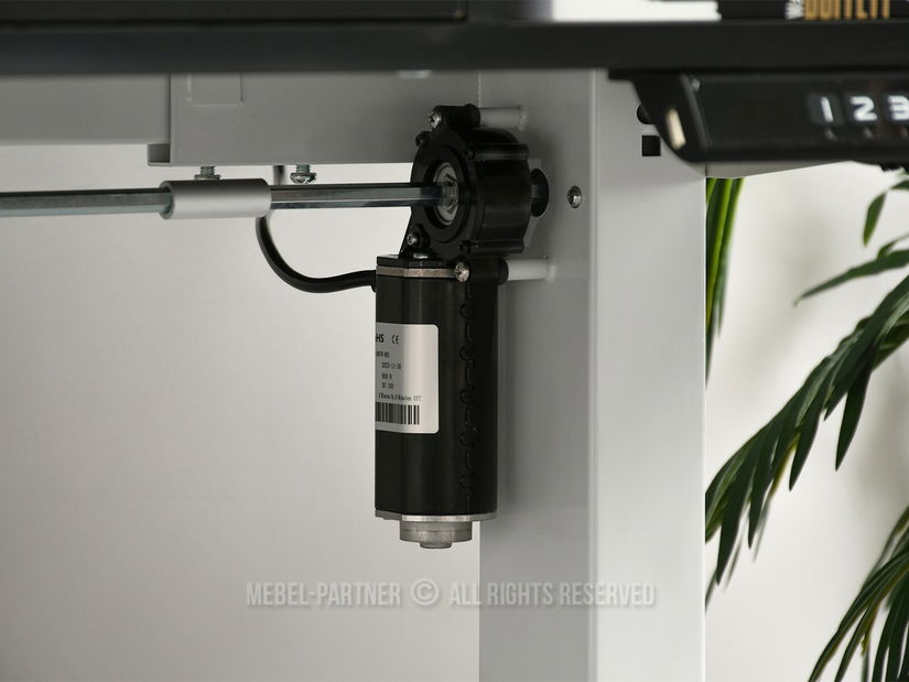 PC stolek Osto 120 (černé dřevo + bílá)