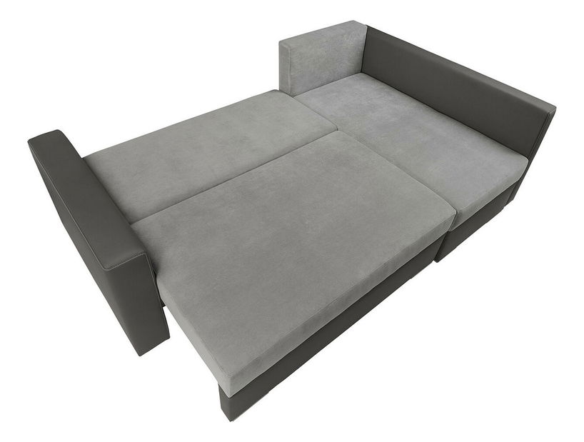 Rohová sedací souprava BRW Kris Lux 3DL URC (šedá + černá) (P)