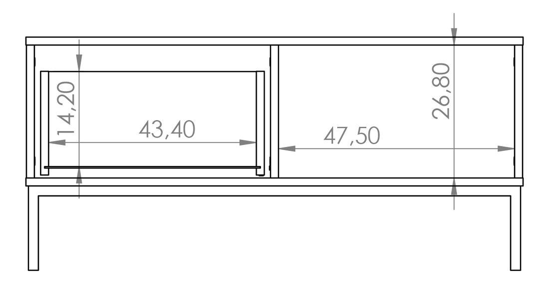 Konferenční stolek Quebec STO (bílá matná)