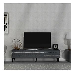  TV stolek/skříňka Vadiki 2 (antracit + stříbrná)