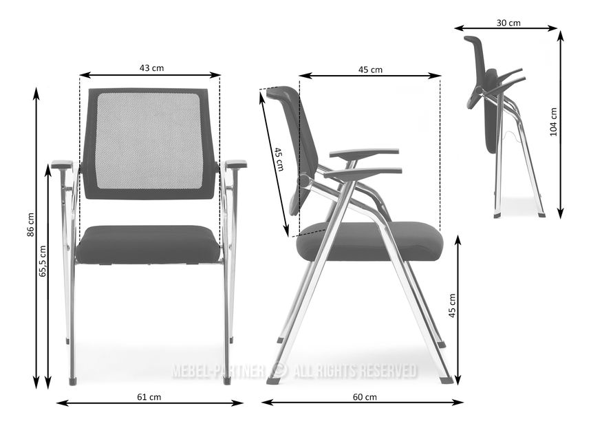 Židle Harold (černá + chromová)