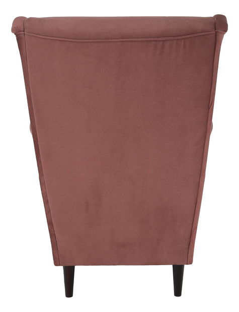 Křeslo ušák Rytu (růžová + ořech)