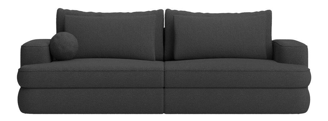 Pohovka trojsedačka Mello (tmavě šedá + černá)