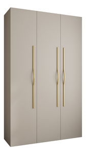 Šatní skříň 150 cm Carmela 40-2 (kašmír + zlatá)