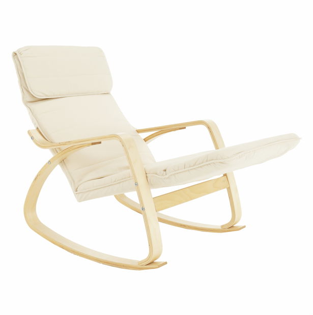 Houpací křeslo Runde (krémová) *výprodej