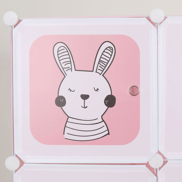 Modulárna skříň Finnstar (růžová + dětský vzor) *bazar