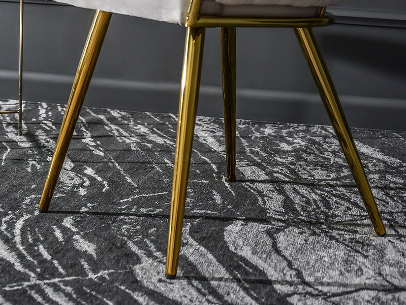 Jídelní židle Radio (šedá + zlatá)