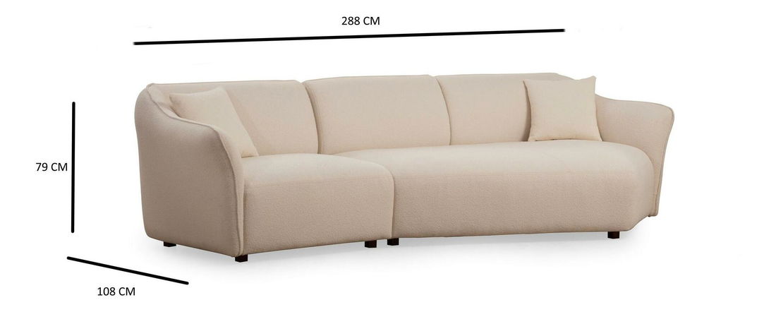 Rohová sedačka Mentasota 6 (krémová)