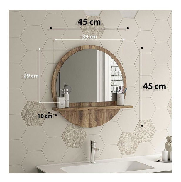  Dekorativní zrcadlo Tupaso 2 (ořech)