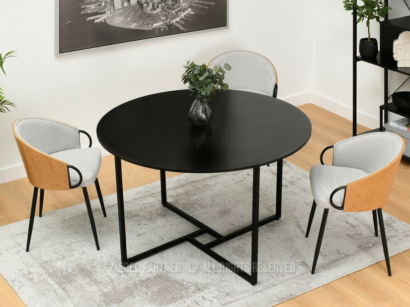 Jídelní stůl Bird (černé dřevo + černá)