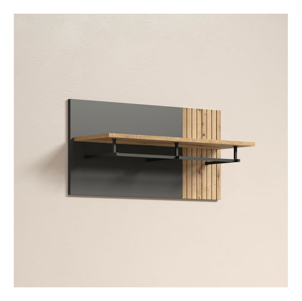 Věšákový panel Esferas (grafit + dub evoke)