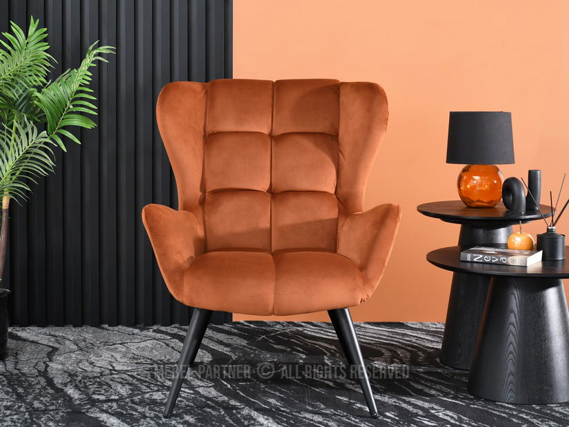 Křeslo Kikino (měděná + černá)