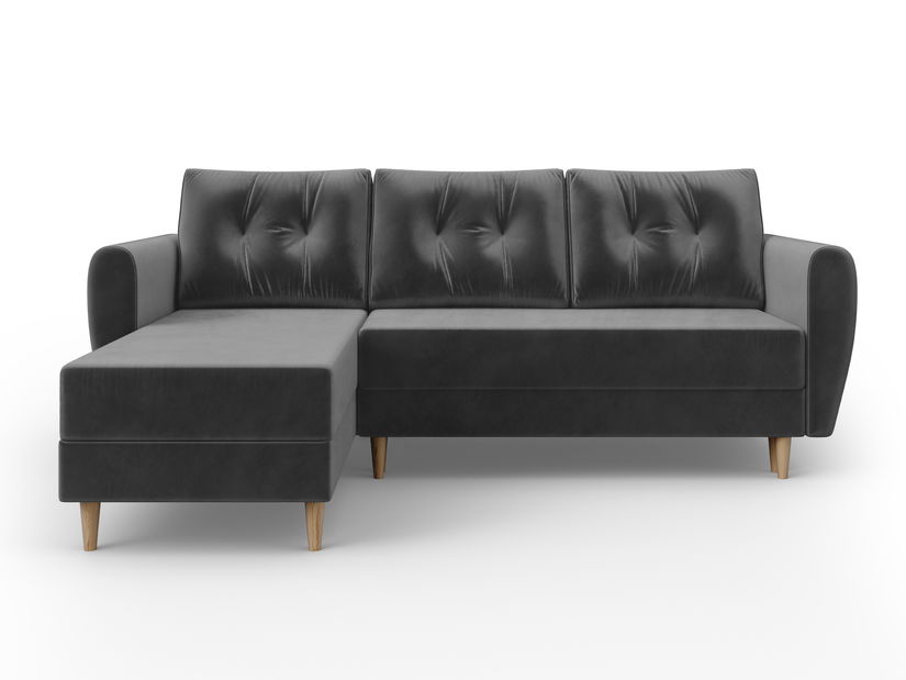 Rohová sedací souprava Palermo (tmavošedá) (L)