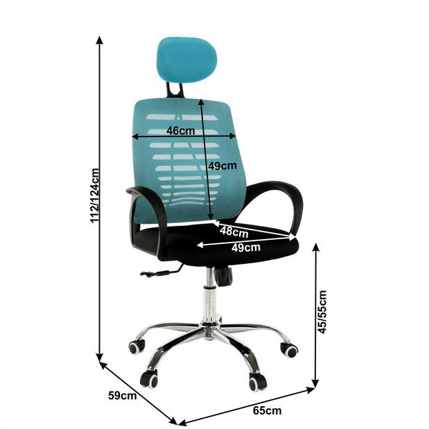 Kancelářské křeslo Ellza (modrá)