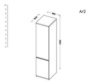 Policová skříň Alishia AR2 (bílá)