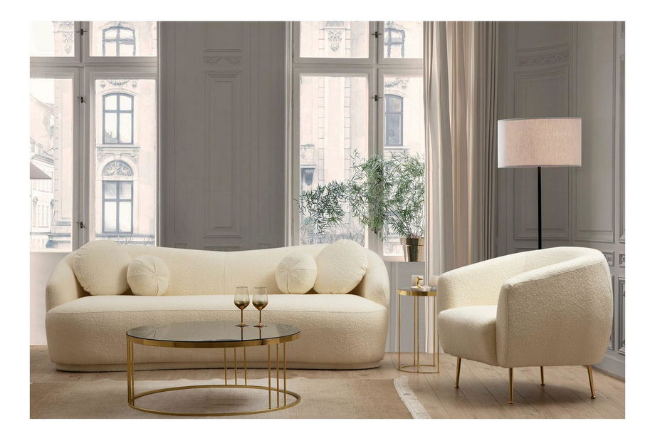 Pohovka trojsedačka Anceneta (krémová)