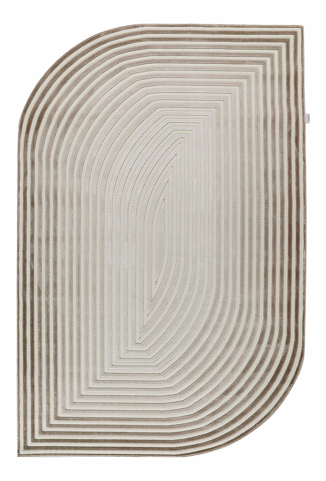 Koberec 160 x 230 cm Amora (béžová + bílá)