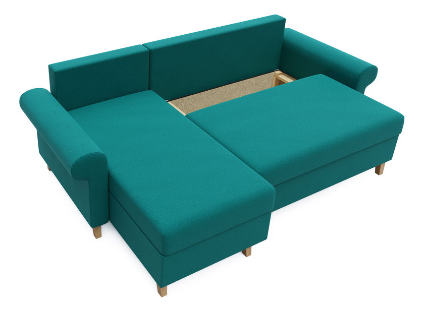 Rohová sedací souprava Ostrol (tyrkysová) (L)