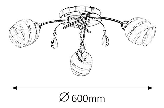 Bodové svítidlo Melissa 2621 (chromová + bílá + průhledná)