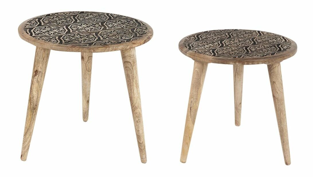 Set 2 ks konferenčních stolků Serijo (světlé dřevo)