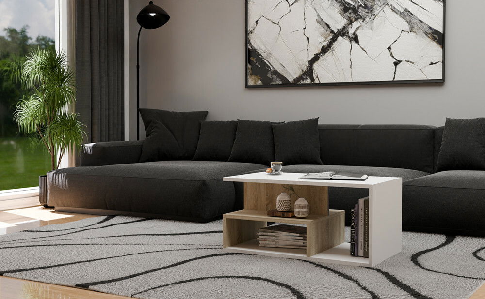 Konferenční stolek Prospectos 1 (dub sonoma + bílá)