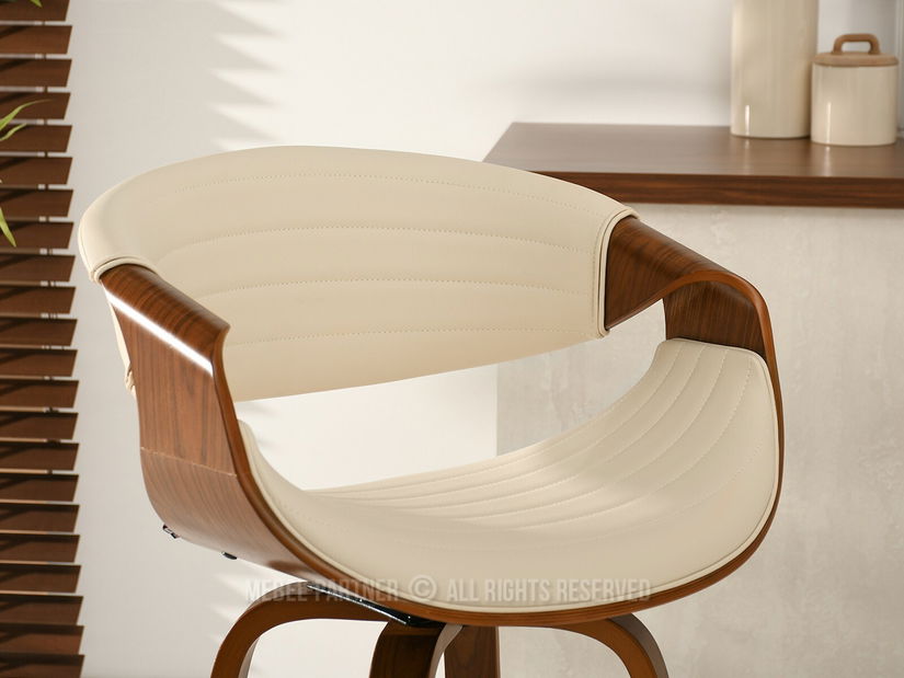 Židle Bjorn H (krémová + ořech)