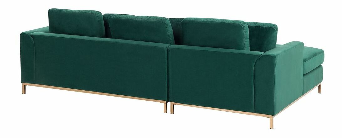 Rohová sedací souprava Oulu (zelená) (P)