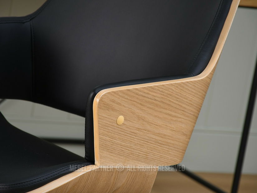 Židle Oscaro (dub černý + černá)