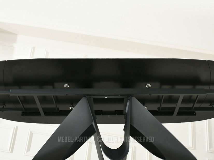 Jídelní stůl Persi (bílý mramor + černá)