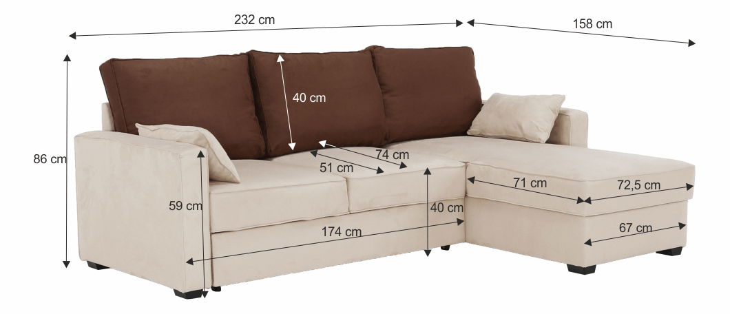 Rohová sedací souprava Maoma