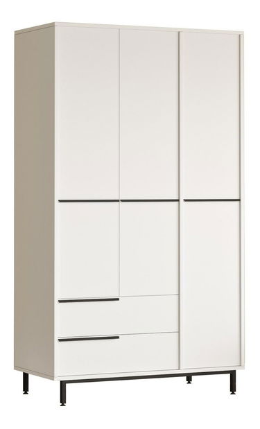 Šatní skříň Otto 15 (bílá + černá)