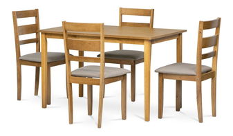 Jídelní set Advertia (dub landhaus + šedá) (pro 4 osoby)