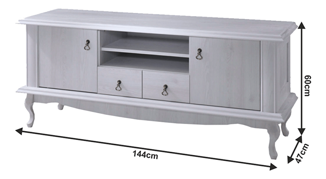 TV stolek/skříňka Valiara DA14 (bílá) *výprodej