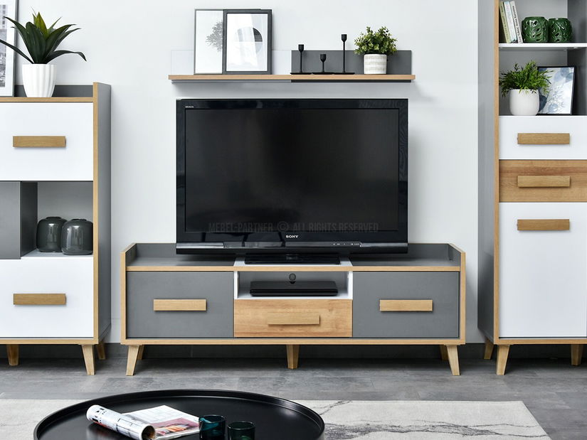 Obývací stěna Semivacias 04 (bílá)