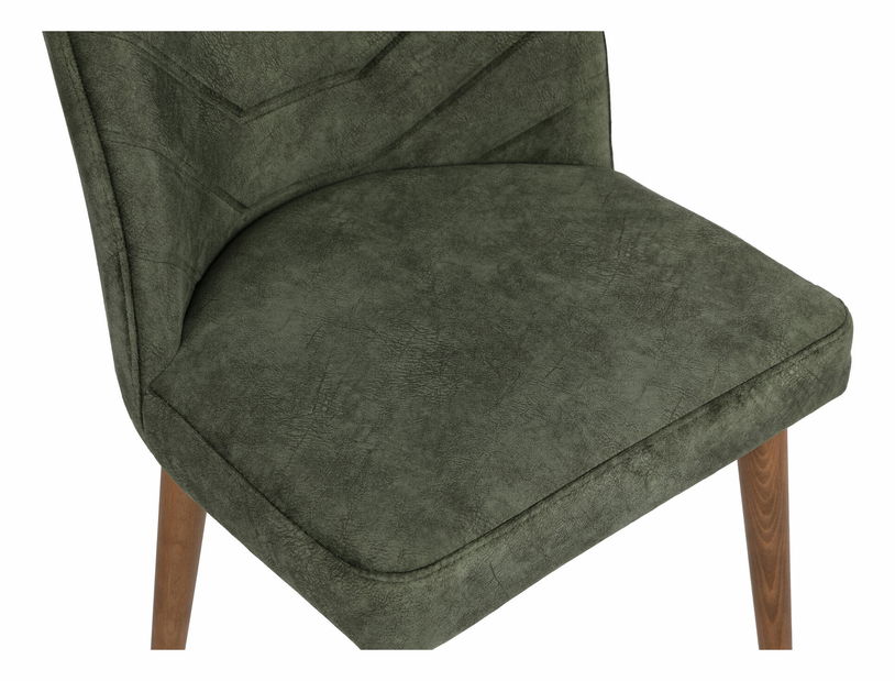 Set 2 židlí Dafne (Ořech + Tmavě zelená)