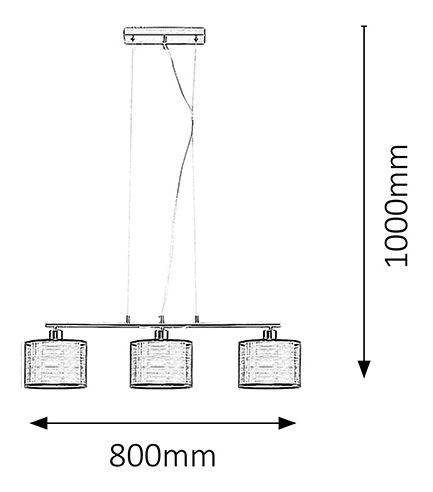 Závěsné svítidlo Anastasia 2630 (chromová + hnědá)