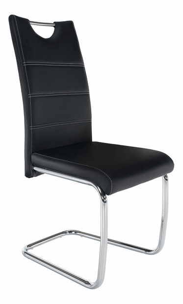 Jídelní židle Abalia New (černá + chrom)