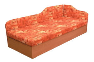 Jednolůžková postel (válenda) 80 cm Eda 4/2 (s molitanovou matrací) (P)