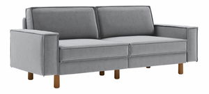 Pohovka třísedačka Spary E (cihlová + ořech)