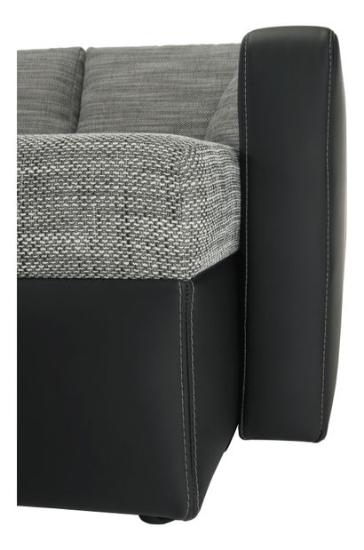 Rohová sedací souprava Manter černá + šedá (L)