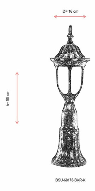 Venkovní nástěnné svítidlo Blythe (hnědá)
