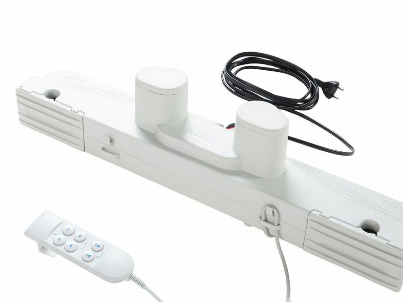 Set 2 ks. elektricky nastavitelných lamelových roštů 200x180 cm SCAR (dřevo) (šedá)