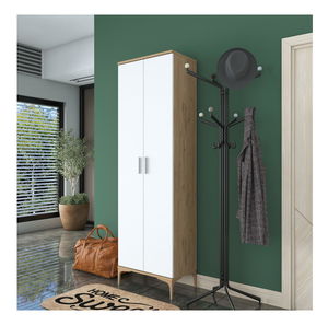 Šatní skříň Daboko 2 (ořech + bílá)